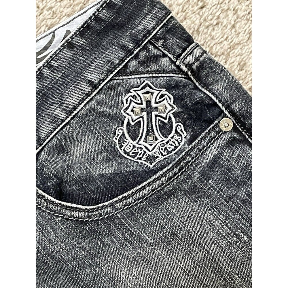 Vintage Rare Baggy Embroidered Pepe Jeans London Pants Mens 38x32 - Picture 6 of 7